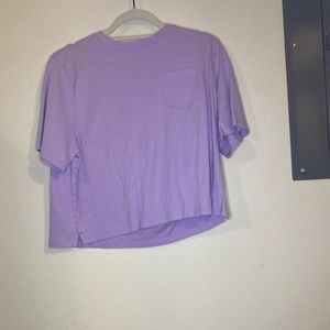 Cropped purple tee